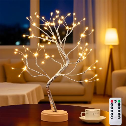 HOUSN Lichterbaum,108 Led Baum Lampe,8 Modi Dimmbar,Mit Fernbedienung&Timer,USB/Batteriebetrieb(AA),Verstellbare äSte FüR Deko,Party, Weihnachten,Warmweiß Licht von HOUSN