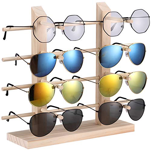 HOUSON Brillenständer für 8 Brillen, Kreative Holz Sonnenbrille Rack Brillenständer geeignet für Sonnenbrillen, Myopiebrillen, Lesebrillen, Beobachten von HOUSON