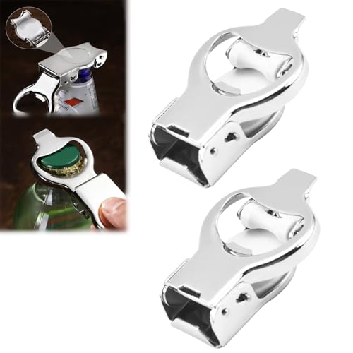 Multifunktionaler Flaschenöffner, Klassischer Bieröffner, Wiederverschließer Für Bierflaschenöffner, Tragbare Flaschenverschlussöffner Zum Öffnen Und Halten Von Getränken Mit Kohlensäure (2 Stk) von HOUXIANDOU