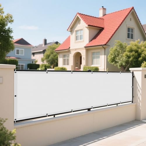 Sonnensegel Wasserdicht Rechteckig 265 x 285 cm Rechteckig Wasserdicht 98% UV Schutz Schattennetz mit Spannseilen mit Ösen für Terrasse Balkon, Weiß Sonnensegel Wasserdicht Rechteckig 265 x 285 cm Rechteckig Wasserdicht 98% UV Schutz Schattennetz mit Spannseilen mit Ösen für Terrasse Balkon, Weiß von HOUXINZ