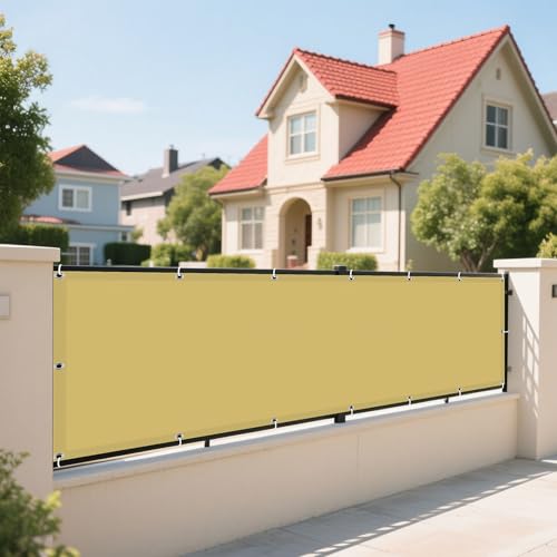 Sonnensegel Wasserdicht Rechteckig 375 x 395 cm Rechteckig Wasserdicht 98% UV Schutz Schattennetz mit Spannseilen mit Ösen für Terrasse Balkon, Creme Farben Sonnensegel Wasserdicht Rechteckig 375 x 395 cm Rechteckig Wasserdicht 98% UV Schutz Schattennetz mit Spannseilen mit Ösen für Terrasse Balkon, Creme Farben von HOUXINZ