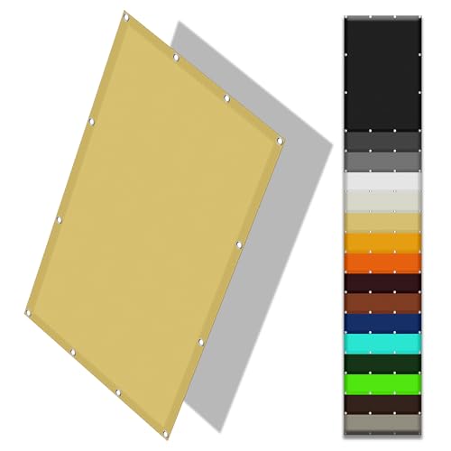 Sonnensegel mit Ösen 100 x 350 cm Rechteckig Wasserdicht 98% UV Schutz Sichtschutz Balkon mit Ösen Segeltuch 4 × 1.5 M Seile für Terrasse Garten, Creme Farben Sonnensegel mit Ösen 100 x 350 cm Rechteckig Wasserdicht 98% UV Schutz Sichtschutz Balkon mit Ösen Segeltuch 4 × 1.5 M Seile für Terrasse Garten, Creme Farben von HOUXINZ