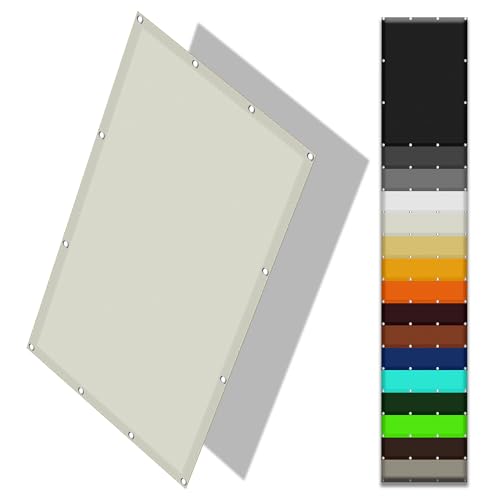 Sonnensegel mit Ösen 100 x 600 cm Rechteckig Wasserdicht 98% UV Schutz Sichtschutz Balkon mit Ösen Segeltuch 4 × 1.5 M Seile für Terrasse Garten, Beige Sonnensegel mit Ösen 100 x 600 cm Rechteckig Wasserdicht 98% UV Schutz Sichtschutz Balkon mit Ösen Segeltuch 4 × 1.5 M Seile für Terrasse Garten, Beige von HOUXINZ