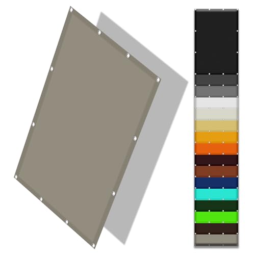 Sonnensegel mit Ösen 30 x 800 cm Rechteckig Wasserdicht 98% UV Schutz Sichtschutz Balkon mit Ösen Segeltuch 4 × 1.5 M Seile für Terrasse Garten, Khaki Sonnensegel mit Ösen 30 x 800 cm Rechteckig Wasserdicht 98% UV Schutz Sichtschutz Balkon mit Ösen Segeltuch 4 × 1.5 M Seile für Terrasse Garten, Khaki von HOUXINZ