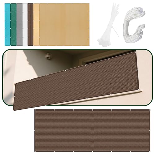 Sonnensegel mit Ösen Nach Maß 260 x 390 cm Rechteckig Atmungsaktiv 98% UV Schutz Schattenstoffabdeckung Gartenmasche mit Ösen Ohne Bohren mit Seil für Garten Terrasse, braun Sonnensegel mit Ösen Nach Maß 260 x 390 cm Rechteckig Atmungsaktiv 98% UV Schutz Schattenstoffabdeckung Gartenmasche mit Ösen Ohne Bohren mit Seil für Garten Terrasse, braun von HOUXINZ