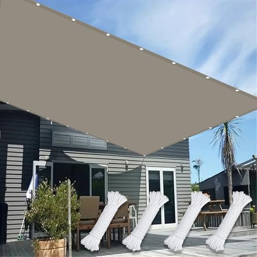 Sun Shade Sail Waterproof Square 2.6 x 10 m Windabweisend Reißfest UV Schutz Sichtschutz Garten mit Ösen Seil PES Polyester UV Schutz Ohne Bohren für Garten Terrasse, Taupe Sun Shade Sail Waterproof Square 2.6 x 10 m Windabweisend Reißfest UV Schutz Sichtschutz Garten mit Ösen Seil PES Polyester UV Schutz Ohne Bohren für Garten Terrasse, Taupe von HOUXINZ