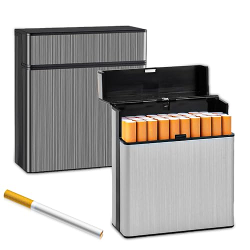 Zigarettenbox 40 Zigaretten, HOVCEH 2 Stück Groß Zigarettenetui Automatischer Aufklappschutz, Tragbare Zigarettendose, Druck- und Feuchtigkeitsbeständiges Versiegeltes Zigarettendose Zigarettenbox 40 Zigaretten, HOVCEH 2 Stück Groß Zigarettenetui Automatischer Aufklappschutz, Tragbare Zigarettendose, Druck- und Feuchtigkeitsbeständiges Versiegeltes Zigarettendose von HOVCEH