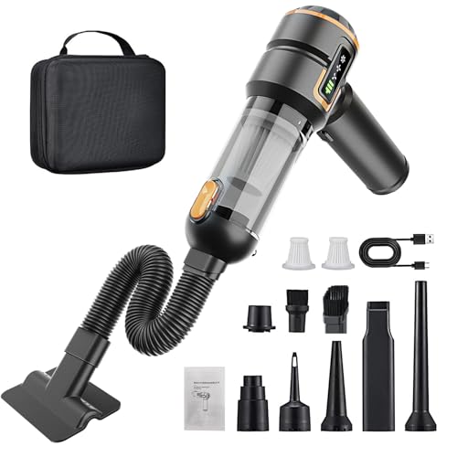 Handstaubsauger Akku Kabellos - 23000pa Auto Staubsauger Stark,Mini Staubsauger Für Auto,Pc,Haus,KüChe,Ritzen Und Ecken,Handsauger Akku Stark Saugend,Kann Als Luftpumpe u. Staubgebläse Dienen,6000mAh Handstaubsauger Akku Kabellos - 23000pa Auto Staubsauger Stark,Mini Staubsauger Für Auto,Pc,Haus,KüChe,Ritzen Und Ecken,Handsauger Akku Stark Saugend,Kann Als Luftpumpe u. Staubgebläse Dienen,6000mAh von HOVIN
