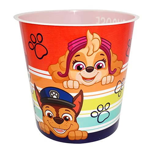 PAW Patrol Kinder Mülleimer 21 cm – leichter runder Kunststoff-Mülleimer, Innen-Abfalleimer für Kinder, Wohnzimmer, Fassungsvermögen 5 Liter von HOVUK