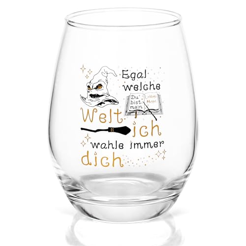 HOWAB 15oz Weinglas Mit Personalisierter - Geschenke für Beste Freundin Zum Geburtstag, Jahrestag Hochzeitstag Geschenk für Fantasy-Fans Frauen & Männer Weinglas, Lustiges Geschenk für Fantasy-Fans von HOWAB
