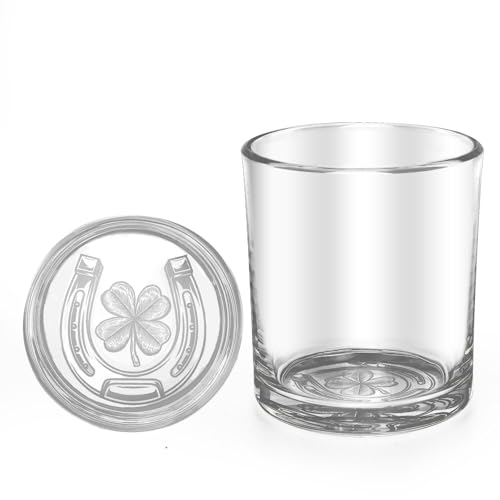 HOWAB Whisky Tumbler Glas Vierblättriges Kleeblatt Glücksbringer, Whiskey Gläser Hufeisen Deko Glücksbringer Whiskygläser, Rum Glas Whisky Gläser Gravur Viel Glück Geschenkemit 315ml HOWAB Whisky Tumbler Glas Vierblättriges Kleeblatt Glücksbringer, Whiskey Gläser Hufeisen Deko Glücksbringer Whiskygläser, Rum Glas Whisky Gläser Gravur Viel Glück Geschenkemit 315ml von HOWAB