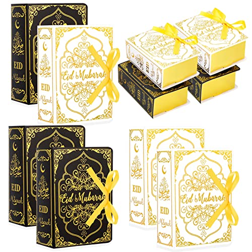 HOWAF 12 Eid Mubarak Geschenkboxen, Eid Mubarak Box Quran Eid Geschenkbox Eid Mubarak Tüten Eid Mubarak Geschenke Schokolade Geschenkbox Verpackung für Muslim Islamische Ramadan Eid Mubarak Dekoration von HOWAF
