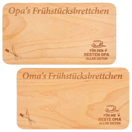 HOWAF 2er Set Frühstücksbrettchen für Oma und Opa - Brettchen mit Gravur - Geschenke und Geburtstagsgeschenk HOWAF 2er Set Frühstücksbrettchen für Oma und Opa - Brettchen mit Gravur - Geschenke und Geburtstagsgeschenk von HOWAF