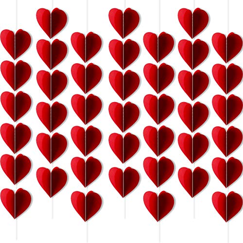 HOWAF Herz Girlande Rot 3D Herz Deko Girlande Hängedeko für Valentinstag Deko Heiratsantrag Deko Hochzeit Dekoration Geburtstag Party Antrag Deko Romantisch Deko HOWAF Herz Girlande Rot 3D Herz Deko Girlande Hängedeko für Valentinstag Deko Heiratsantrag Deko Hochzeit Dekoration Geburtstag Party Antrag Deko Romantisch Deko von HOWAF