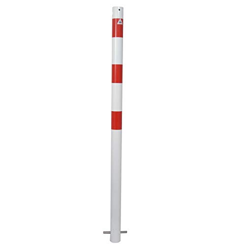 Absperrpfosten, ortsfest, zum Einbetonieren, aus Stahlrohr Ø 60 mm, verzinkt und beschichtet, Gesamtlänge 1300 mm Absperrpfosten, ortsfest, zum Einbetonieren, aus Stahlrohr Ø 60 mm, verzinkt und beschichtet, Gesamtlänge 1300 mm von HOWE-Deko