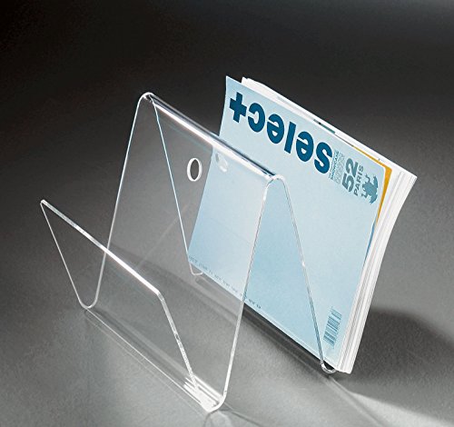 HOWE-Deko Hochwertige Acryl-Glas Zeitungstasche, Zeitungsständer, klar, 30 x 30 cm, H 26 cm, Acryl-Glas-Stärke 4 mm von HOWE-Deko