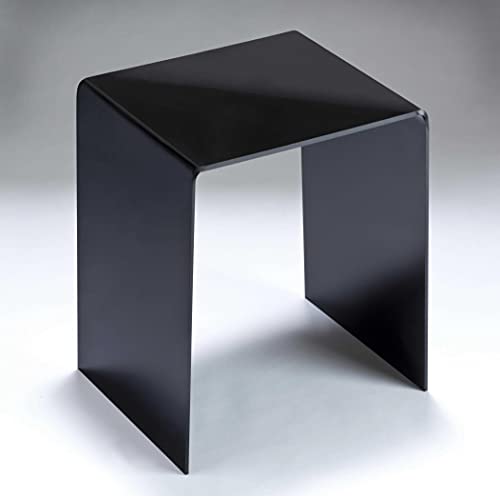 HOWE-Deko Hochwertiger Acryl-Glas Beistelltisch/Nachttisch, schwarz glänzend, B44 x T29,5 cm, H 42,5 cm, Acryl-Glas-Stärke 8 mm von HOWE-Deko