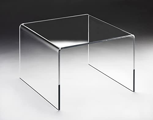 HOWE-Deko Hochwertiger Acryl-Glas Couchtisch, ideal für Wohnlandschaften, transparent, quadratisch, B 57 x T 57 cm, H 42 cm, Acryl-Glas-Stärke 12 mm von HOWE-Deko