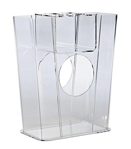 HOWE-Deko Hochwertiger Acryl-Glas Regenschirmständer, klar, 41 x 19 cm, H 50 cm, Acryl-Glas-Stärke 5 mm von HOWE-Deko