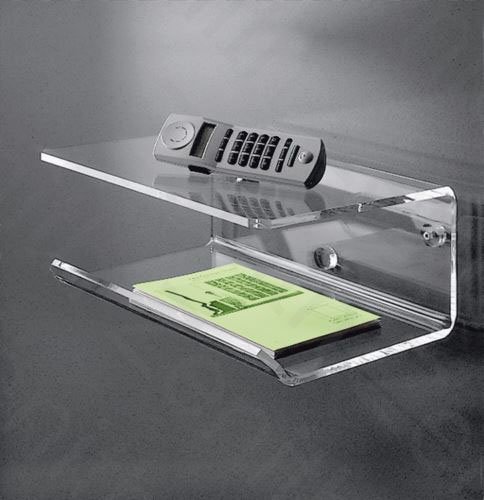 HOWE-Deko Hochwertiges Acryl-Glas Telefonbord/Wandboard, klar, 35 x 28 cm, H 15 cm, Acryl-Glas-Stärke 8 mm von HOWE-Deko