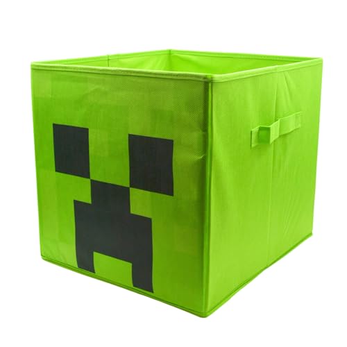 HOX Minecraft Faltbare Aufbewahrungsboxen mit Griffen, langlebig und hochwertiger Stoff, faltbare Aufbewahrungswürfel, kompatible Ikea-Kallax-Möbel, perfekt für die Organisation von Kinderzimmer und von HOX