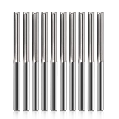 EU_HOZLY CNC-Fräser 1/8 Zoll gerader Fräser 1/8 Zoll Schaft gerade Nute Schaftfräser 2-Nut-Fräser Schneiden 22 mm CEL/45 mm OAL für MDF PVC Acryl Spanplatten Holz 10 Stück EU_HOZLY CNC-Fräser 1/8 Zoll gerader Fräser 1/8 Zoll Schaft gerade Nute Schaftfräser 2-Nut-Fräser Schneiden 22 mm CEL/45 mm OAL für MDF PVC Acryl Spanplatten Holz 10 Stück von HOZLY
