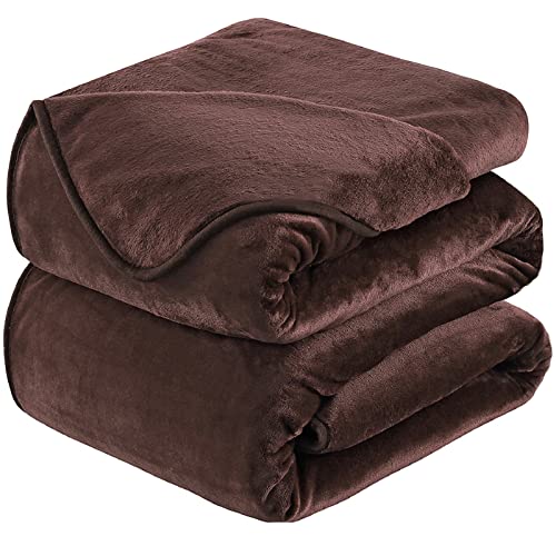 HOZY Kuscheldecke 130x150cm Chocolate, Fleece Decke Sofa Decke, Warme Bettdecke Fleecedecke Couch Decken Flauschige Decke, Tagesdecke Sofaüberwurf Hundedecke Sofadecke Couchdecke flauschig von HOZY