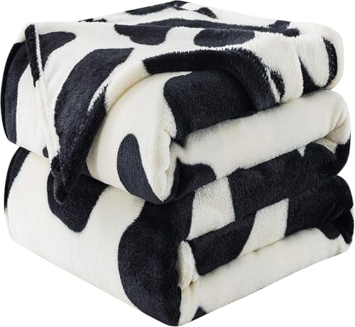 HOZY Kuscheldecke 150x200cm Cow, Fleece Decke Sofa Decke, Warme Bettdecke Fleecedecke Couch Decken Flauschige Decke, Tagesdecke Sofaüberwurf Hundedecke Sofadecke Couchdecke flauschig von HOZY