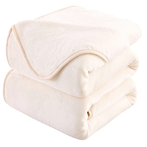 HOZY Kuscheldecke 150x200cm Beige, Fleece Decke Sofa Decke, Warme Bettdecke Fleecedecke Couch Decken Flauschige Decke, Tagesdecke Sofaüberwurf Hundedecke Sofadecke Couchdecke flauschig von HOZY