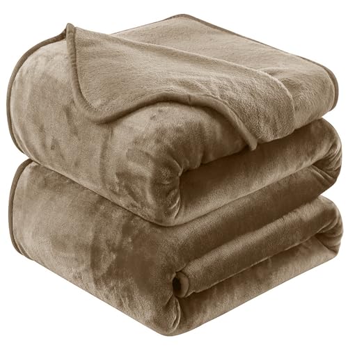 HOZY Kuscheldecke Flauschig Decke Fleecedecke - Kuscheldecke 130x150cm, Taupe, Fleecedecke Sofa Decken,Warm Wohndecke Couchdecke Hundedecke Sofadecke flauschig, Sofa überwurfdecke von HOZY