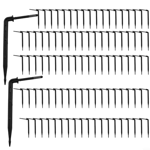 50/100 Stück Bewässerungstropfer Tropfstrahler, 3/5 mm Schlauch Pfeil Sprinkler Tropfsystem Teile Tropfbewässerung Strahler (100 Stück) von HOgardenME