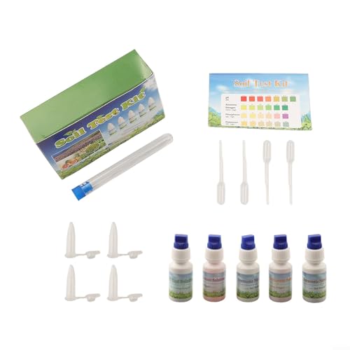 Bodentest-Set, 10 ml, flüssige Lösungen für genaue pH-Wert NPK-Messung im Garten, Landwirtschaft und Landschaftsbau mit Reagenzien und Reagenzglas Bodentest-Set, 10 ml, flüssige Lösungen für genaue pH-Wert NPK-Messung im Garten, Landwirtschaft und Landschaftsbau mit Reagenzien und Reagenzglas von HOgardenME