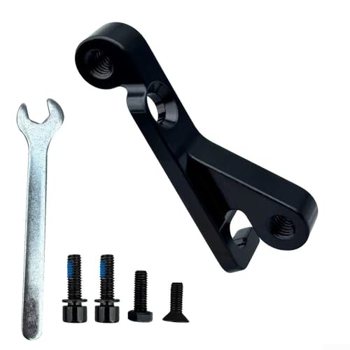 CNC-gefräste Aluminium-Legierung Fahrrad Scheibenbremsen-Adapter Seitenhalterung auf flache Montage Konverter für 160 mm 180 mm Rotoren (schwarz) von HOgardenME
