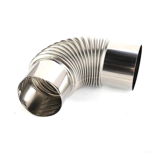 Edelstahl 90 Grad Ellenbogen Schornsteinauskleidung Bogen Ellenbogen Rohr Multi Rauchrohr für Outdoor Camping Holzofen Campingkocher Zubehör 60mm 70mm 80mm(1) von HOgardenME