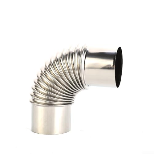 Edelstahl 90 Grad Ellenbogen Schornsteinauskleidung Bogen Ellenbogen Rohr Multi Rauchrohr für Outdoor Camping Holzofen Campingkocher Zubehör 60mm 70mm 80mm(3) von HOgardenME