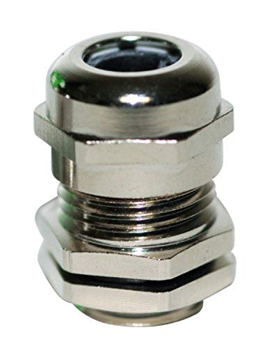 Kabelverschraubung Kabelverbinder Metall Größe M12 x 1,5 mit Gegenmutter, zur Kabeldurchführung, Messing, 5 Stück von HP-ECO