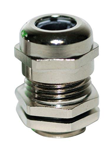 Kabelverschraubung Kabelverbinder Metall Größe PG16 mit Gegenmutter, zur Kabeldurchführung, Messing, 5 Stück von HP-ECO
