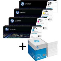 Bundle mit HP Original 205A Toner 4er Multipack + 2.500 Blatt HP Kopierpapier hochweiß von HP Inc.