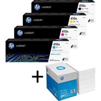 Bundle mit HP Original 410A Toner 4er Multipack + 2.500 Blatt HP Kopierpapier hochweiß von HP Inc.