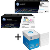 Bundle mit HP Original 410X Toner 4er Multipack + 2.500 Blatt HP Kopierpapier hochweiß von HP Inc.