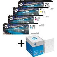 Bundle mit HP Original 973X Toner 4er Multipack + 2.500 Blatt HP Kopierpapier hochweiß von HP Inc.