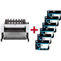 Jetzt 300€ CASHBACK inklusive einem Tintenset GRATIS sichern HP DesignJet T1600 Großformatdrucker Plotter inkusive zusätzlichem HP Tintenset 730 von HP Inc.