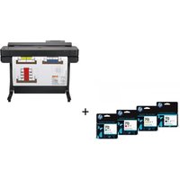 HP DesignJet T650 Tintenstrahl-Großformatdrucker inklusive zusätzlichem HP Tintenset 712 von HP Inc.