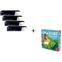 HP Original 117A Toner - 4er Multipack + Spiel des Jahres 2023 - Dorfromantik (cyan, m von HP Inc.