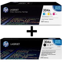 HP Original 304A Toner 4er Set schwarz, cyan, magenta, gelb von HP Inc.