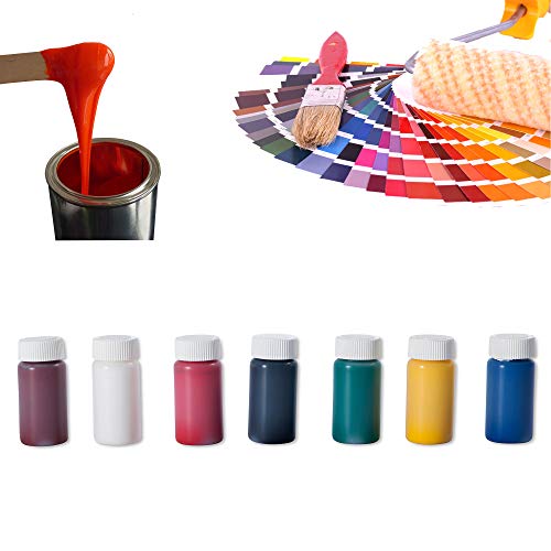 Epoxidharz Farbe Set 7 x 20g | Deckende Farbpaste für Giessharz | Einfärben von Epoxid-Harz | Rivertable, Bastelarbeiten, Modellbau | BM-FPN-SET-01 Standardfarben von HP-Textiles