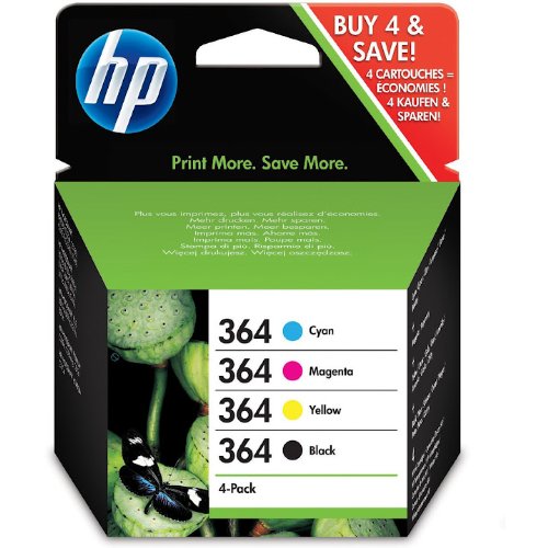 4 Original HP364 Tintenpatronen (cyan/magenta/gelb/schwarz) für Photosmart Premium C309 N von HP