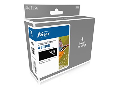 ASTAR AS15107 Tintenpatrone kompatibel zu EPSON SJIC8 ( SJIC8K ) 46 ml, Schwarz von HP
