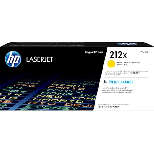 HP 212X (W2122X) Gelb Original Toner mit hoher Reichweite für HP Color LaserJet Enterprise M554, M555, M578, XL von HP