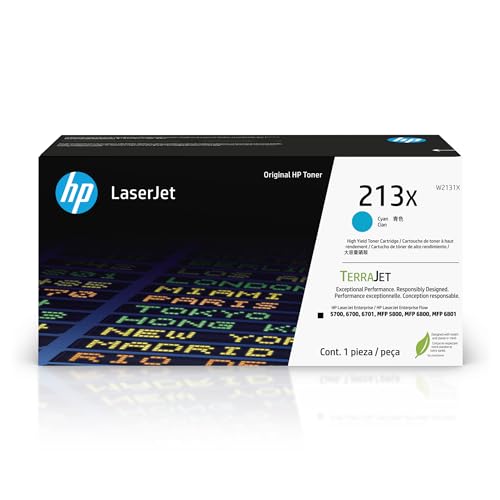 HP 213X Cyan Original Laserjet-Tonerkartusche mit hoher Reichweite von HP